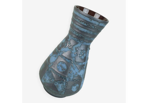 Carstens Vase Decor Ankara Blue Gray Metallic Glaze No. 1218 29 1960s
