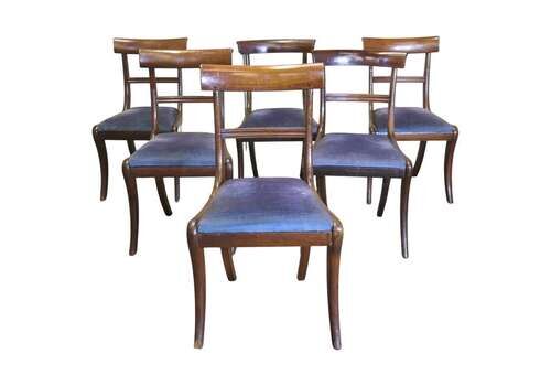 Set Of 6, 19th Century Regency Dining Chairs.