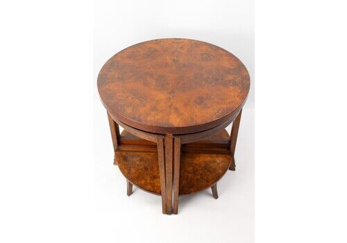 Art Deco Nest Of 4 Walnut Coffee Tables