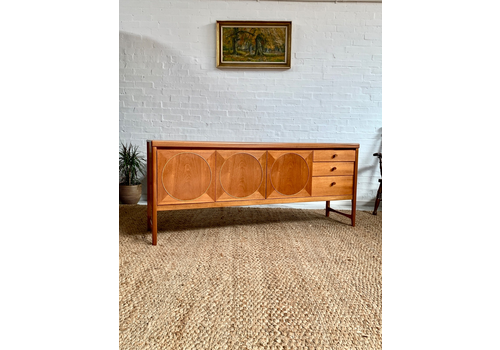 Mid Century Teak 1960s Nathan Circles Sideboard