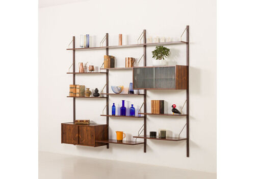 Ps System Vintage Rosewood Wall Unit, Randers, Denmark, 1960s.