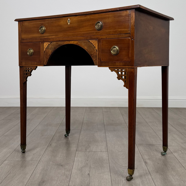 Antique 19th Century Regency Style Writing Table In Mahogany photo furniture