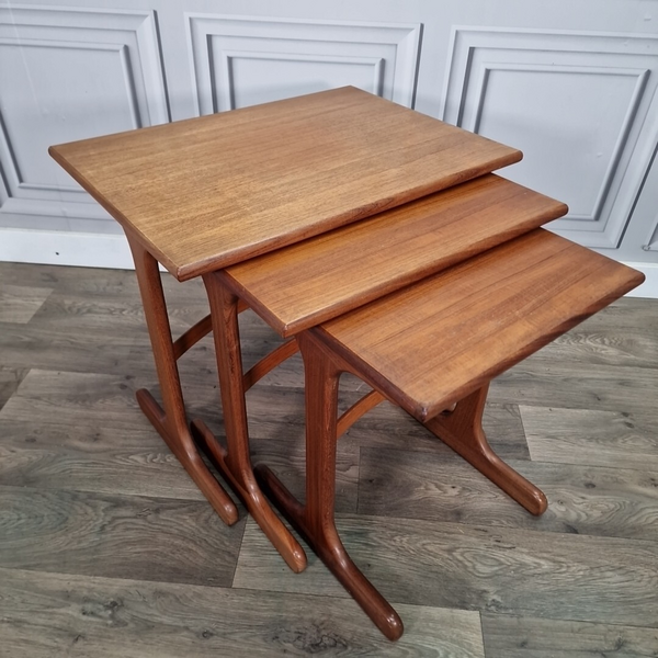 Retro Vintage Nest Of Three G Plan Fresco Side Teak Tables Ib Kofod Larsen ? photo for sale