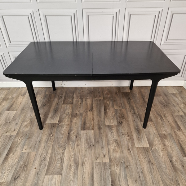 Vintage Large Painted Black Dining Table By McIntosh And Co. Extending Teak photo furniture