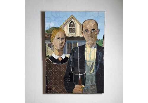 Francis Thorrington, American Gothic By Grant Wood (Mosaic Art)