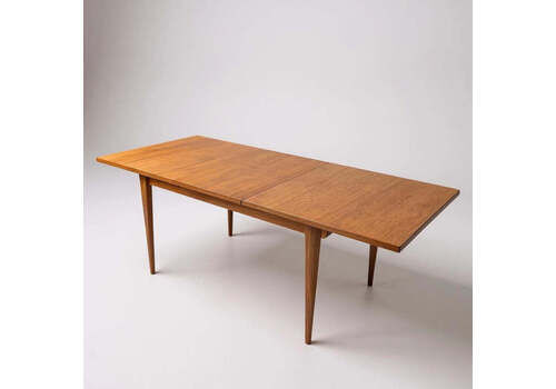 White & Newton Mid Century Modern Teak Dining Table – British 1960s Extending Table