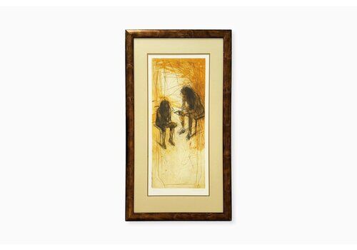 Christophe Hohler   Original Litograph "The Readers"