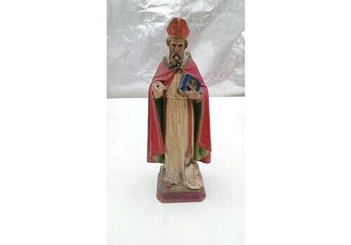 19th Century Papier Mâché, Plaster And Wood Sculpture   Saint Nicholas Of Bari