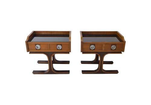 Gianfranco Frattini Pair Of Nightstands 1960s