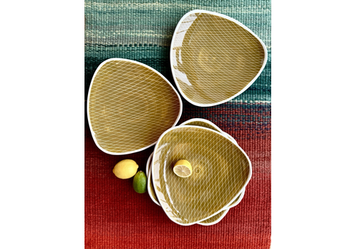 5 Mid Century German Ceramic Plates Smf Schramberg Potteries Elfie Stadler 1955
