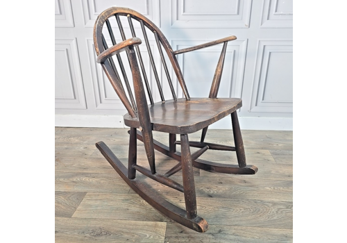 Vintage Mid Century Ercol Quaker Rocking Windsor Chair Blonde Rocker F182 Cc41