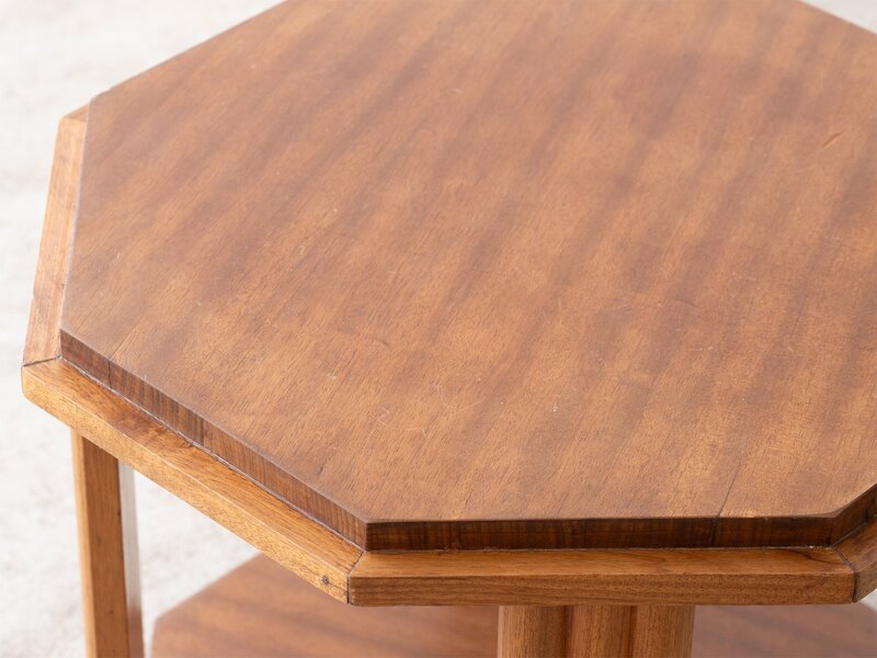 Octagonal Teak Side Table, Mid 20th Century photo Furniture