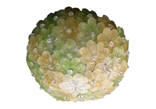 Multicolor Millefiori Flush Mount By Barovier E Toso