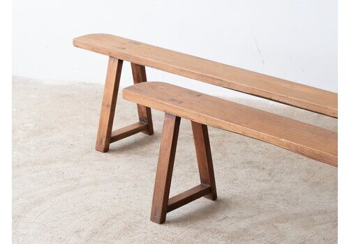 French Fruitwood Benches, 1920s