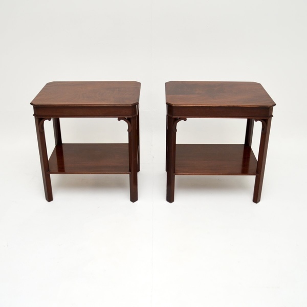 Pair Of Antique Mahogany Side Tables photo furniture