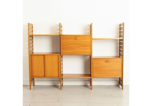Midcentury Ladderax Modular Teak Bookcase System C.1975