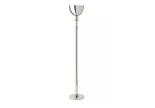 Full Size Ralph Lauren Designer Chrome Torchiere Floor Lamp Exdisplay Use Only