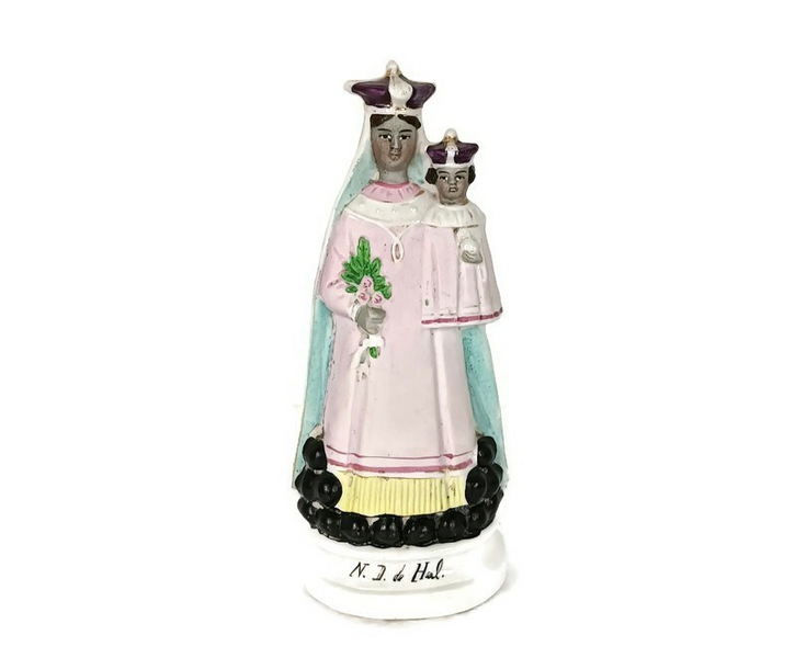 Statue Black Madonna Notre Dame De Hal Halle Porcelain Collector ...