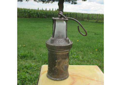 Antique Authentic Miner Davy Safety Lamp Iron Kgo
