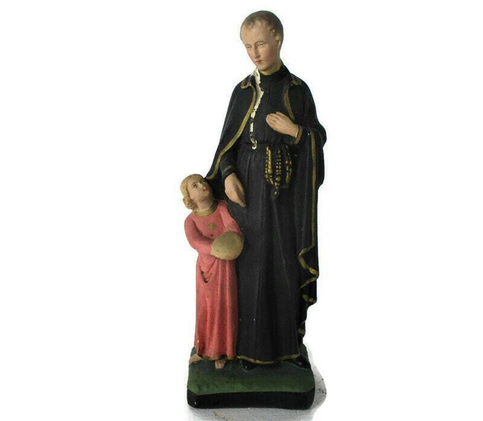 Vintage Statue Saint Santo Gerard Santo Majella Plaster Priest Patron ...