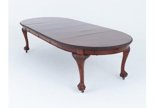 Chippendale Dining Table Extending Mahogany 10 Seater