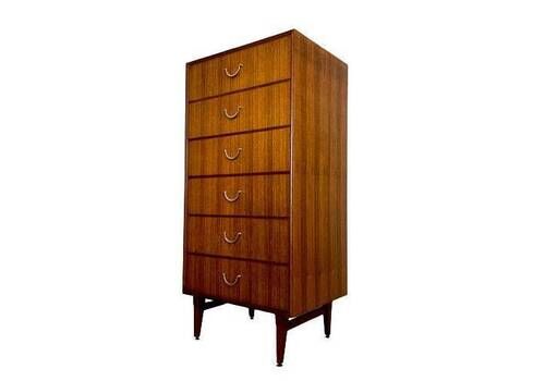 Mid Century Tallboy By Meredew, Teak Chest Of Drawers