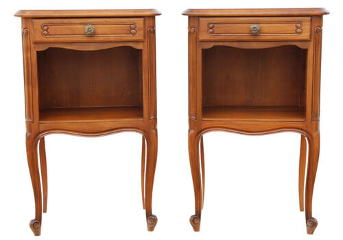 Pair Of Quality Vintage Cherry Bedside Tables – Stylish Nightstands