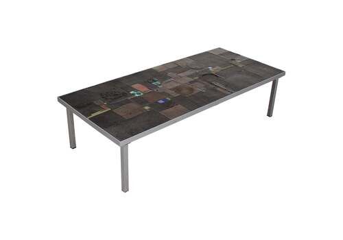 Impressive Brutalist Mosaic Coffee Table By Pia Manu For Amphora, 1960s