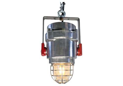Late Century British Modified Explosion Proof Strobe Beacon Lamp With Cage