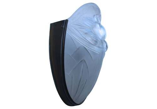 1930s French Art Deco Wall Lamp In Crystal And Brass Lalique Style