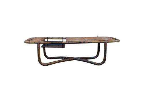 Cocktail Coffe Table Bonacina Bambù Tito Agnoli 1950s Rectangular Model Bt 1