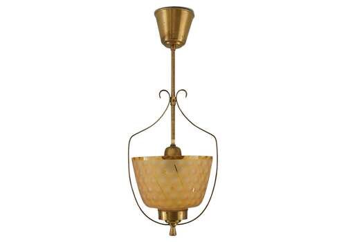 Swedish Pendant In Brass And Glass By Böhlmarks