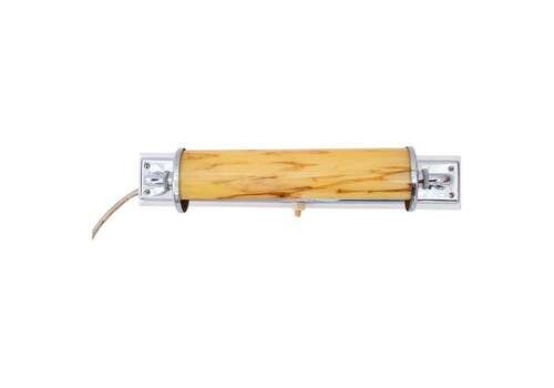 Art Deco Wall Lamp With Swiveling Glass And Woodplate Around 1920s