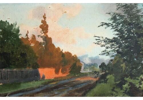 Aleksander Benuaroad To Peterhof.1959
