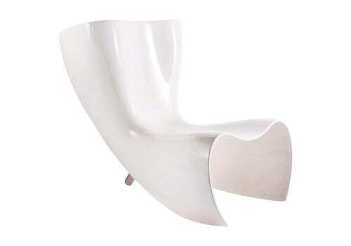 Modern White Felt Chair Designed By Marc Newson, Italy 90s