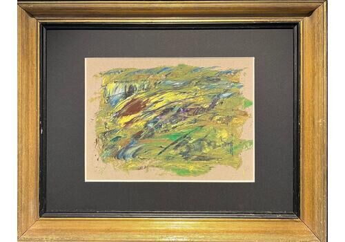 Dora Maar"Abstract Composition" Green Yellowstone Oil Cm. 27 X 26 1950 Ca Green , Yellow1950