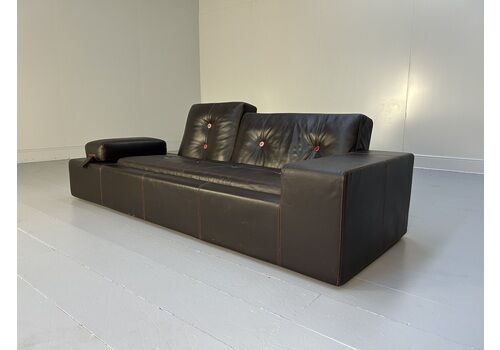 Vitra “Polder” 3 Seat Sofa – In Dark Brown Leather