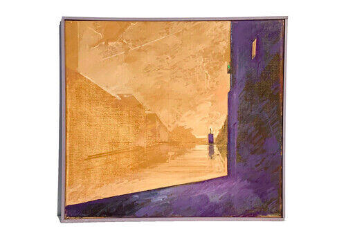 Vintage Oil On Canvas Urban Landscape By Gunar Thoren