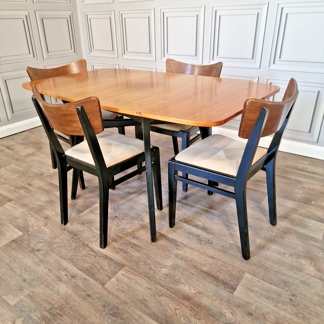 Retro Vingtage G Plan Librenza Drop Leaf Dining Table Set Of
