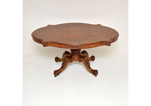 Antique Victorian Burr Walnut Dining Table