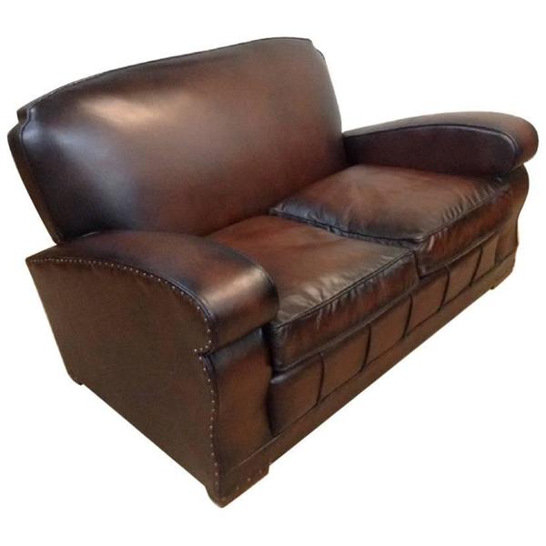Retro Vintage Leather Sofa Vinterior