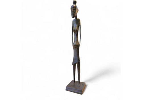African Bronze Figure Sculpture 1970s
