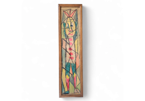 Chalk Drawing / 1960s / Height 80 Cm
