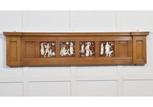 Oak Framed Set Of Four Minton Tiles