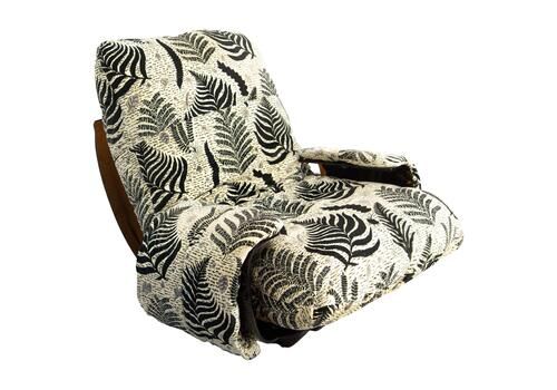 French Chauffeuse Chair Polycarbonate & Fabric Roder & Ducaroy For Ligne Roset