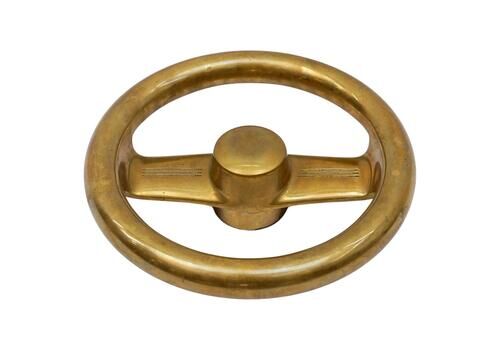 Mid Century Modern Round Solid Brass Safe Handle, 1950s Germany