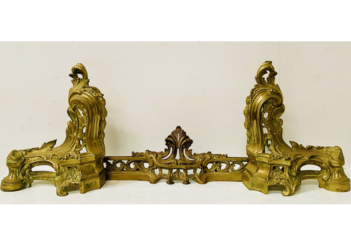 Louis XV Style Chiseled Bronze Chenet 20th Century