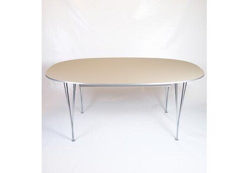 Superellipse Dining Table   Model B616   Laminate Grey   Piet Hein & Bruno Mathsson/Arne Jacobsen   Fritz Hansen