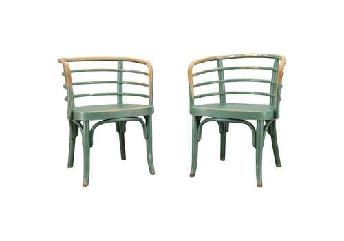 Rare Set Of Two Bauhaus Armchairs B 246 By Josef Frank For Thonet, 1930s