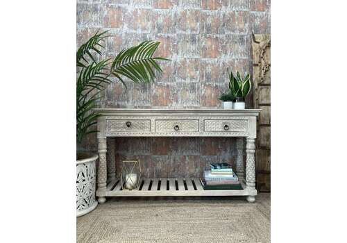 Simple Carved Console Table